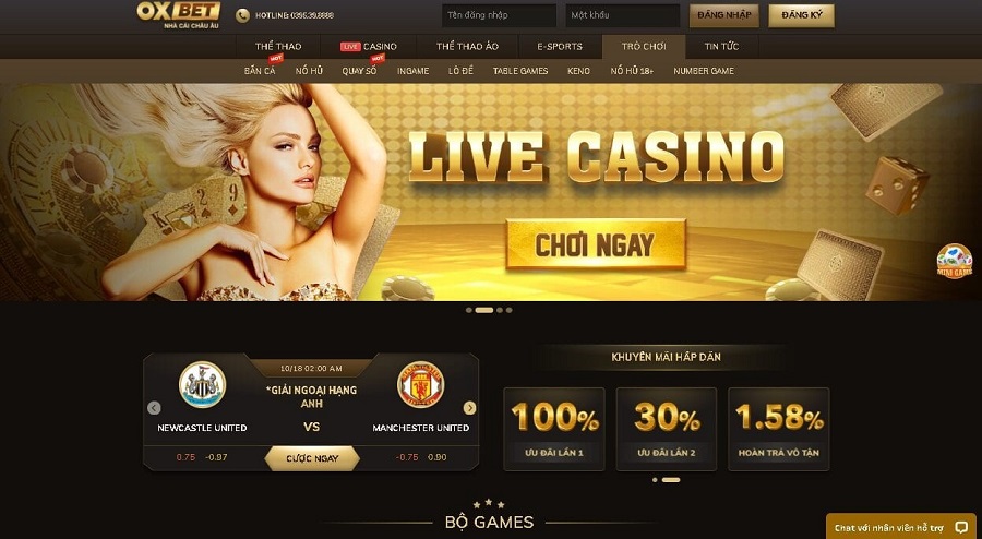 Trải nghiệm thế giới trải trí đỉnh cao cùng Oxbet